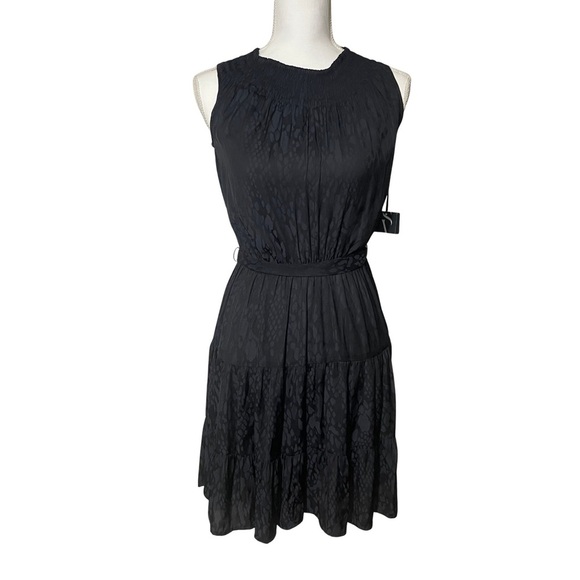 Simply Vera Vera Wang Black Sleeveless Smocked Dress NWT, Sz XS - Picture 1 of 16